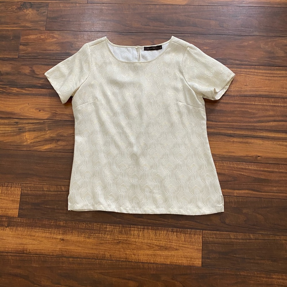 L The Limited Gold Embroidered Top